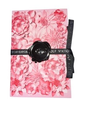 Viktor & Rolf Pink Floral Scented Notebook with Black Ribbon Seal